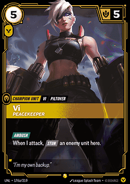 Vi, Peacekeeper (V.2 - Showcase)