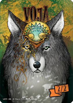 Voja Wolf Token (Green and White 2/2)