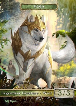 Voja Wolf Token (Green and White 3/3) (V.1)