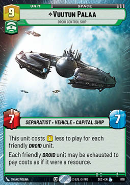 Vuutun Palaa, Droid Control Ship (V.2)