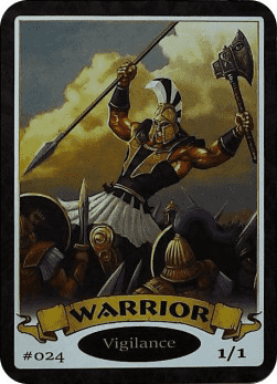 Warrior Token (White 1/1 Vigilance) (V.2)