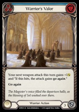 Warrior's Valor (Blue) (Rainbow Foil)