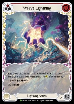 Weave Lightning (Red) (Extended Art Rainbow Foil)