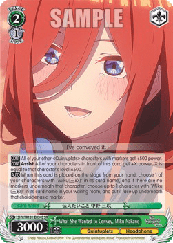 What She Wanted to Convey, Miku Nakano (V.2 - Super Rare)