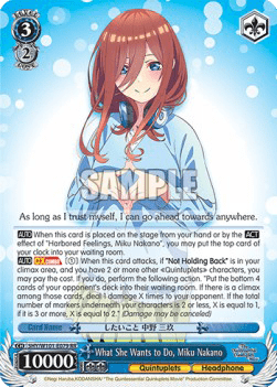 What She Wants to Do, Miku Nakano (V.1 - Double Rare)