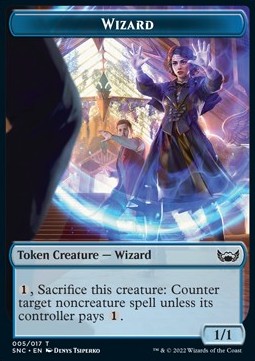 Wizard Token (U 1/1 Counter) // Treasure Token (V.3)