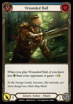 Wounded Bull (Blue) (Rainbow Foil)