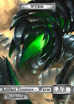 Wurm Token (Artifact 3/3 Deathtouch) (V.3)