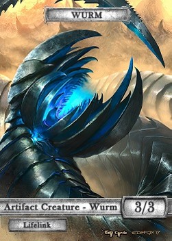 Wurm Token (Artifact 3/3 Lifelink) (V.3)