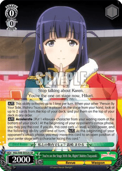 You're on the Stage With Me, Right? Mahiru Tsuyuzaki (V.2 - Super Rare)