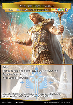 Zeus, the First Olympian // Order of the Olympians