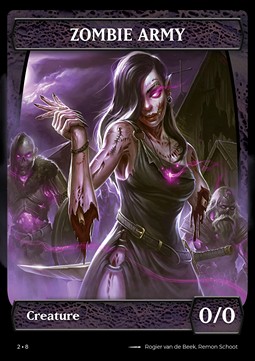 Zombie Army Token (Black 0/0) (V.1)