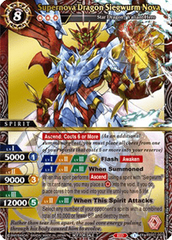 Supernova Dragon Siegwurm Nova (V.1 - X Rare)