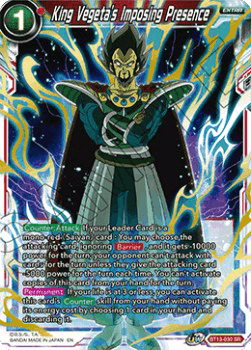 King Vegeta's Imposing Presence