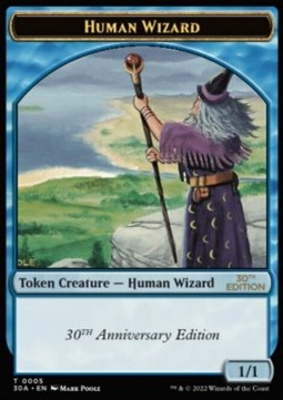 Human Wizard Token (Blue 1/1)