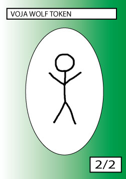 Voja Wolf Token (Green and White 2/2)
