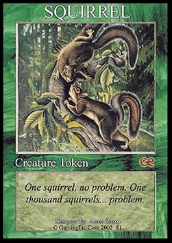 Squirrel Token (Green 1/1)