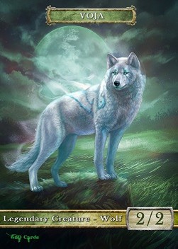 Voja Wolf Token (Green and White 2/2)