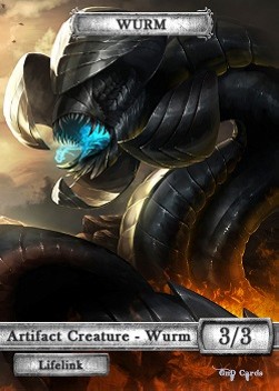 Wurm Token (Artifact 3/3 Lifelink) (V.2)