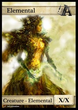 Elemental Token (Green and White */*)
