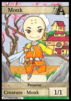 Monk Token (White 1/1 Prowess)