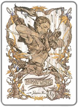 Human Wizard Token (Blue 1/1)
