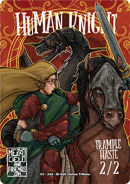 Human Knight Token (Red 2/2)