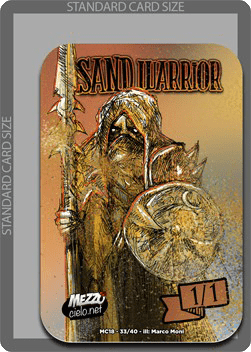 Sand Warrior Token (Red, Green, and White 1/1)