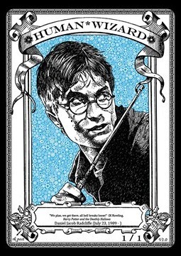 Human Wizard Token (Blue 1/1)