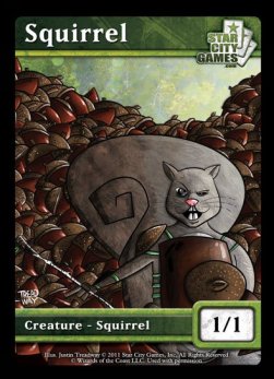 Squirrel Token (Green 1/1)