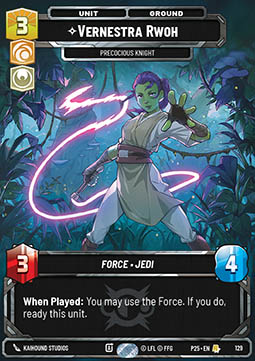 Vernestra Rwoh, Precocious Knight (V.1)