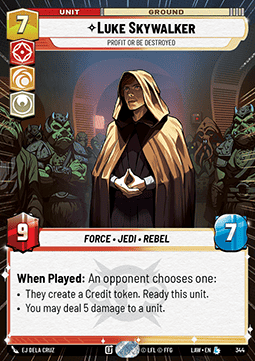 Luke Skywalker, Profit or Be Destroyed (V.1)