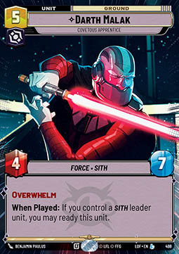 Darth Malak, Covetous Apprentice (V.1)