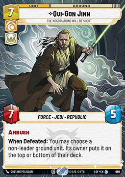 Qui-Gon Jinn, The Negotiations Will Be Short (V.2)