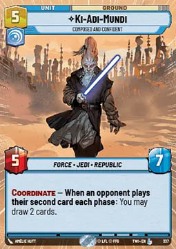 Ki-Adi-Mundi, Composed and Confident