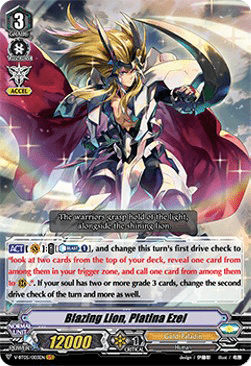 Blazing Lion, Platina Ezel [V Format] (V.1 - Vanguard Rare)