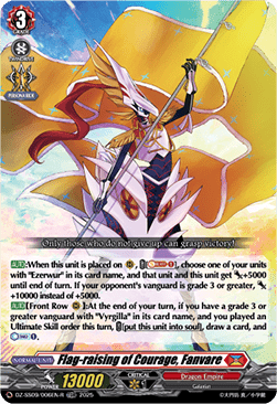 Flag-raising of Courage, Fanvare [D-Format] (V.2 - Trial Deck Rare)